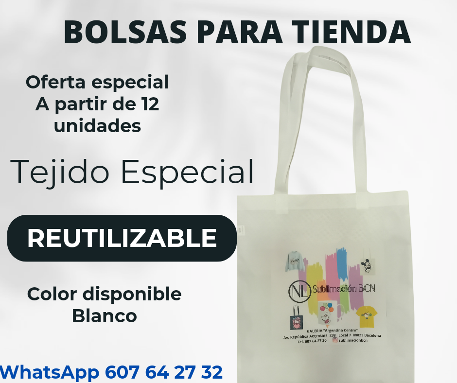 Promo Bolsas para tiendas Sublimacion BCN