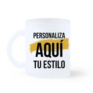 Taza de Cristal Personalizada efecto hielo