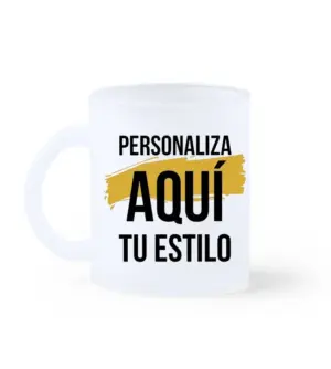 Taza de Cristal Personalizada efecto hielo