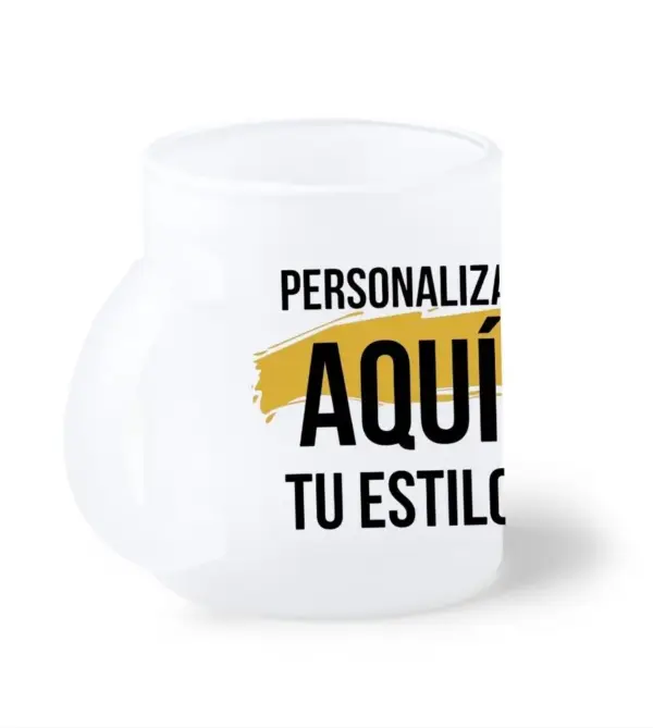 Taza de Cristal Personalizada efecto hielo - Imagen 3