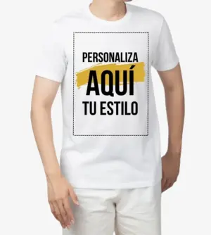 Camiseta-personalizada-Manga-Corta-Hombre-Blanco-1 Camiseta personalizada Manga Corta Hombre