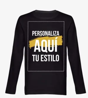 Camiseta-personalizada-Manga-Larga-Hombre-Negro-1 Camiseta personalizada Manga Larga Hombre